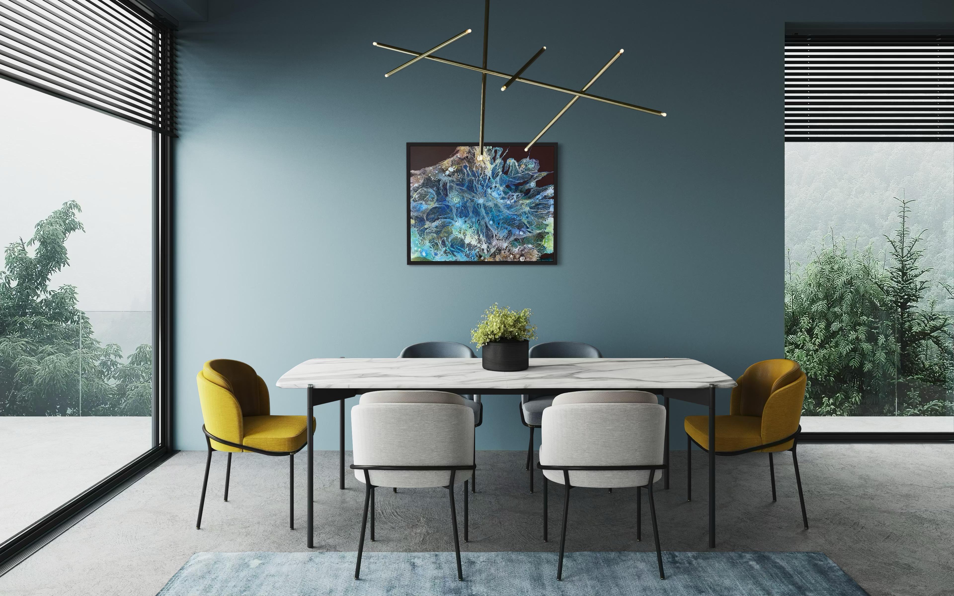 “Movement of the universe” Abstract large painting. Structure.Horizontal. For Sale 15