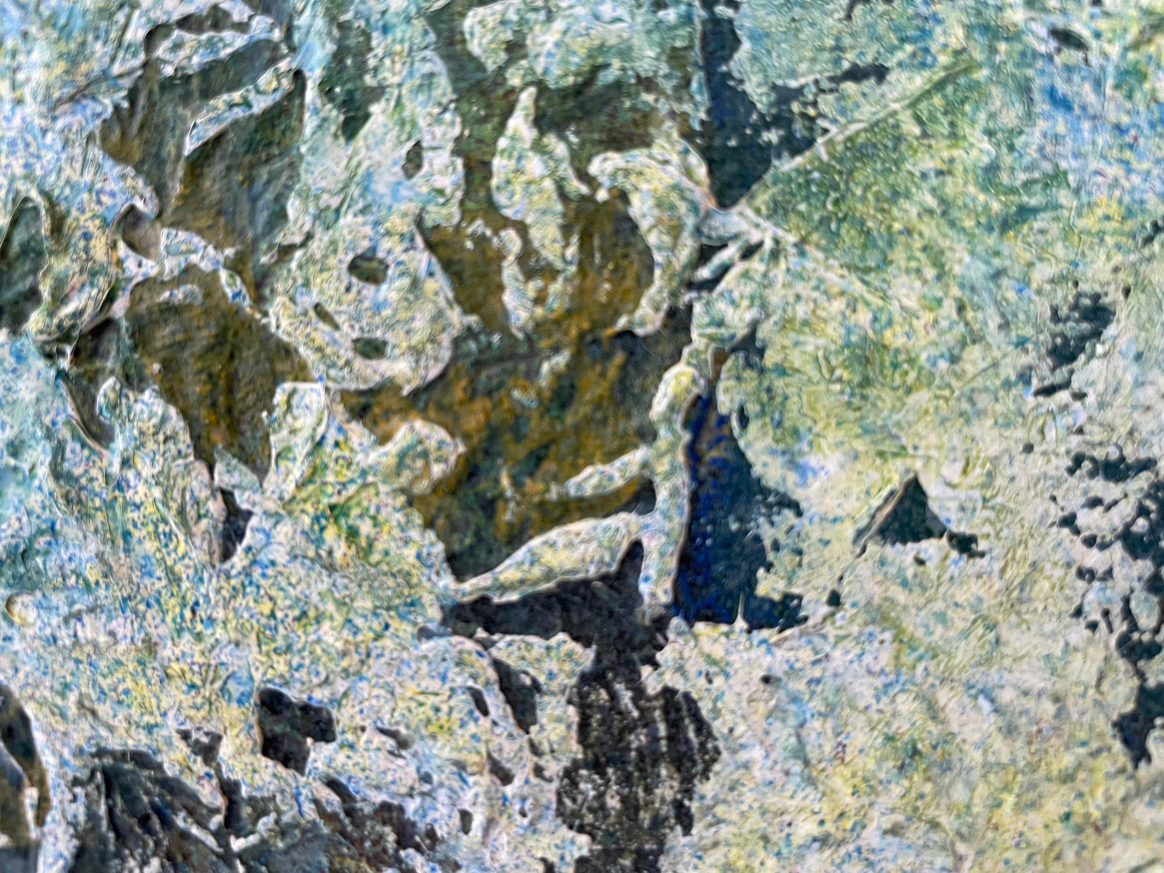 “Movement of the universe” Abstract large painting. Structure.Horizontal. For Sale 3