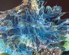 “Movement of the universe” Abstract large painting. Structure.Horizontal.