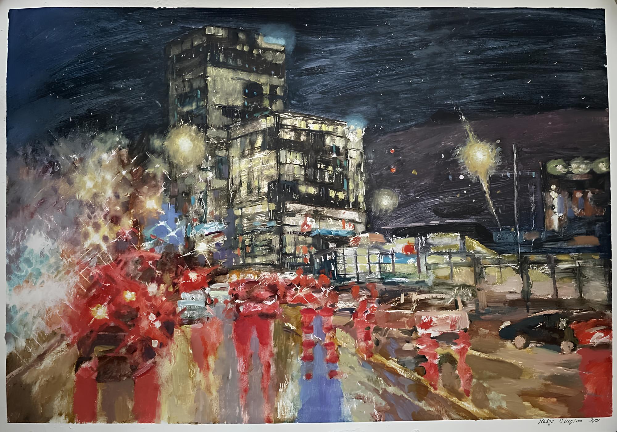 Nadezda Stupina Landscape Painting - Night movement