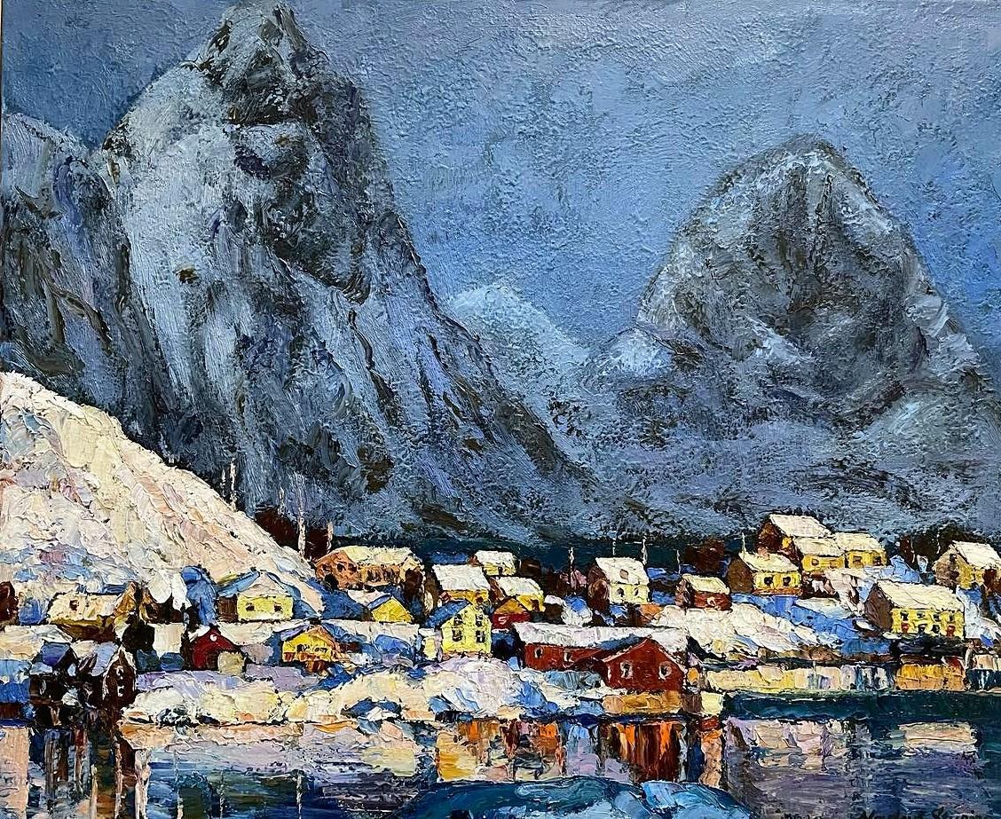 Landscape Painting Nadezda Stupina - Nord. Au pied des hautes montagnes