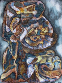 „Northern legends.Awakening“ Original abstrakte [Gemälde . Senkrecht  Impasto.