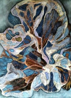 « Légendes norvégiennes. Fin de l'hiver. Original  peinture, expressionnisme abstrait
