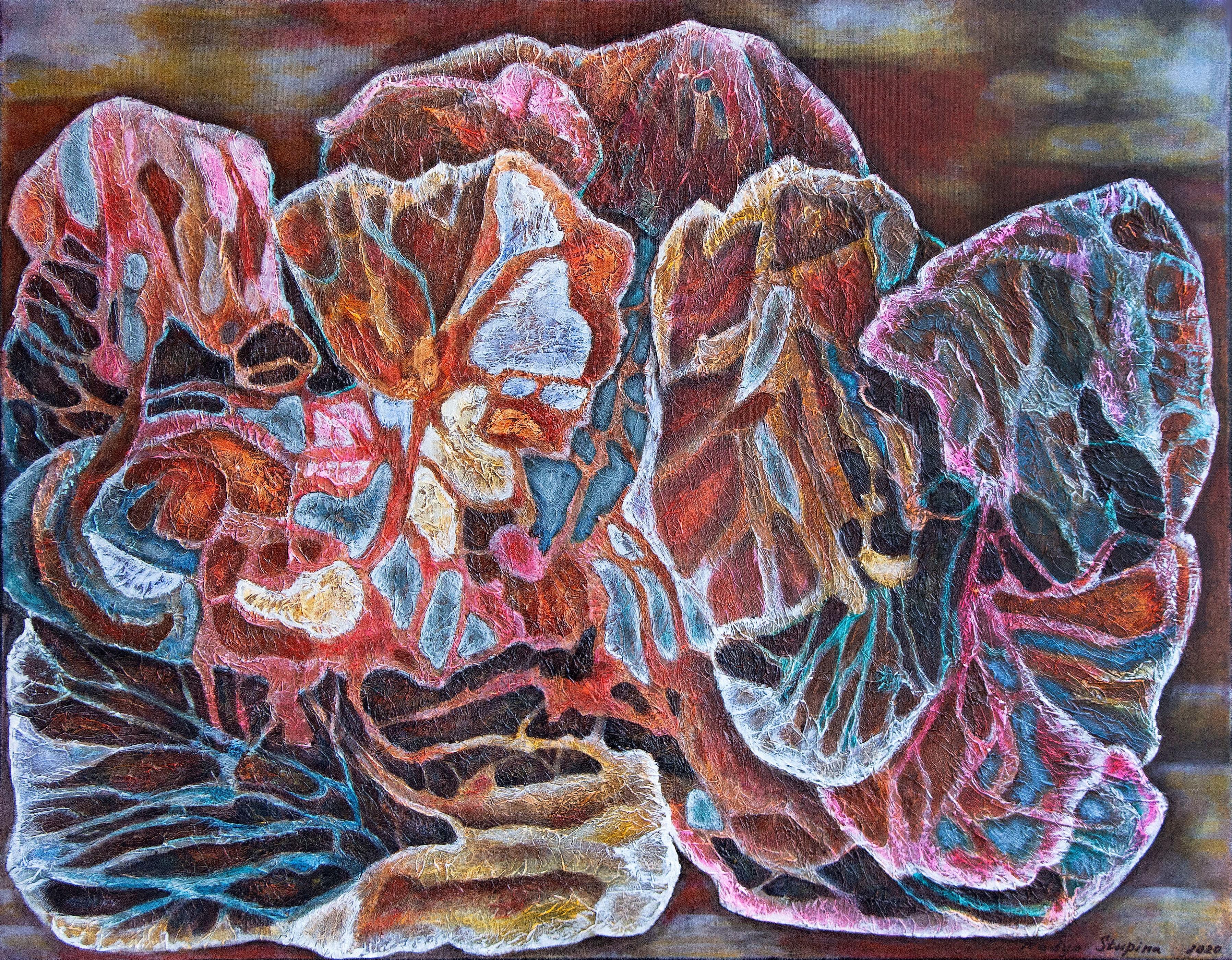 Nadezda Stupina Abstract Painting – „Northern legends.In a dream world“ Originales großes abstraktes Gemälde. Waagerecht