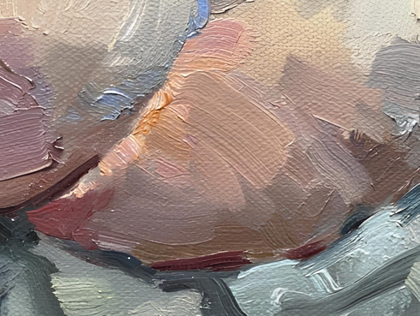 « Modèle nu » Étude figurative impressionniste. Huile sur toile en vente 1