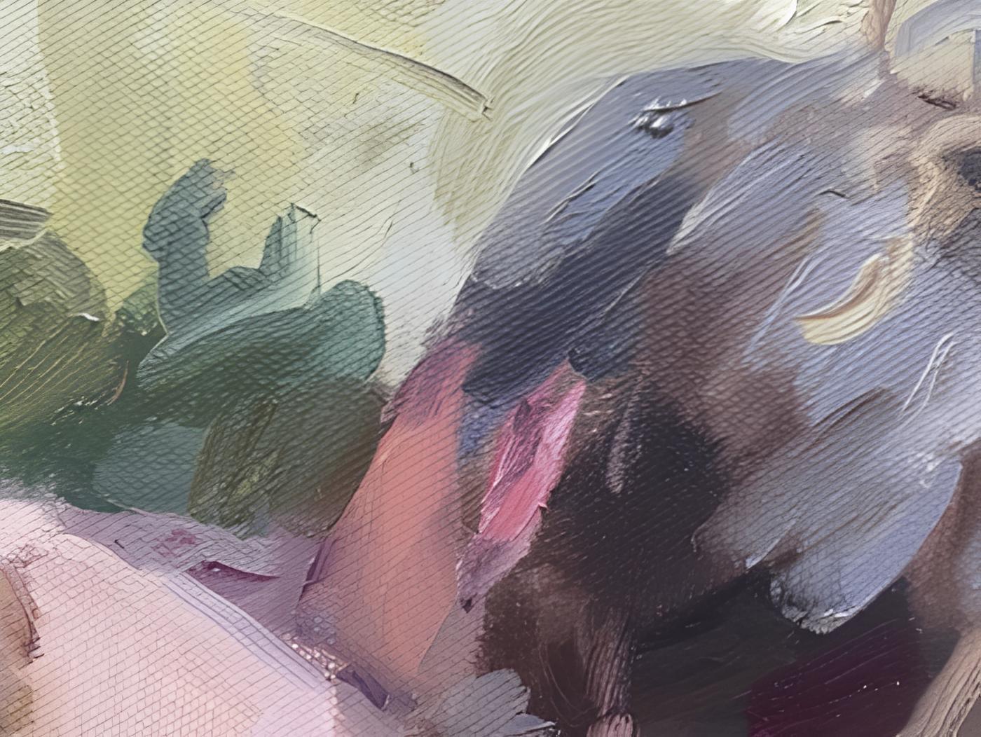 « Modèle nu » Étude figurative impressionniste. Huile sur toile en vente 3