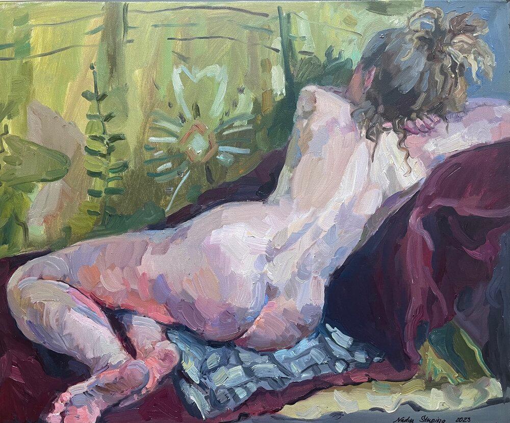"Nude model" Impessionistic figurative study. Oil on canvas.Nudes across mediums