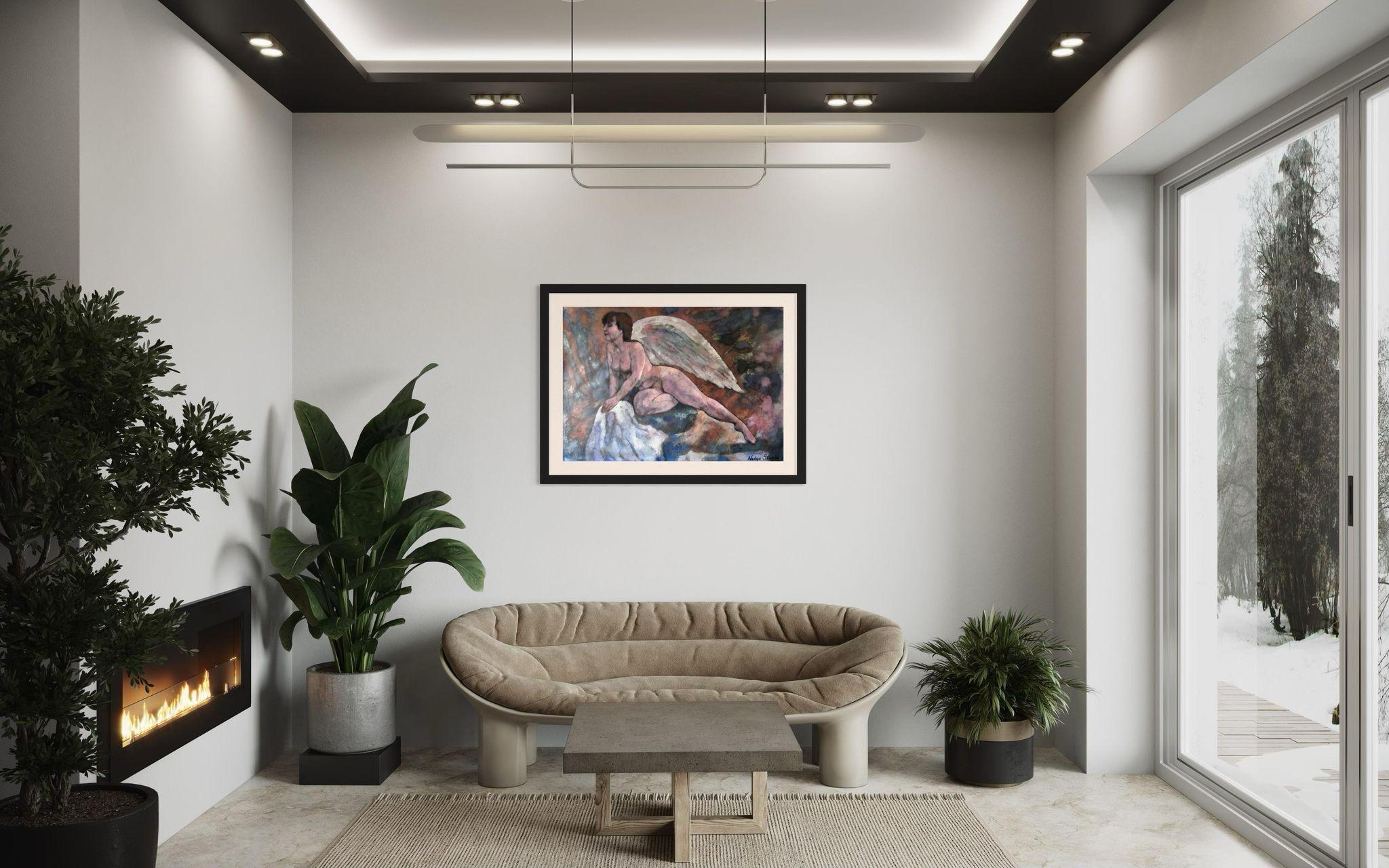 Nude.Angel - Painting by Nadezda Stupina