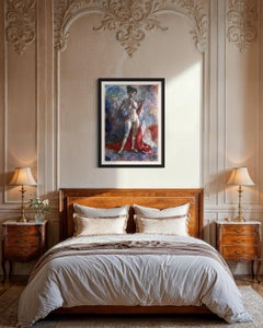 "Nude.Gentlewoman" Peinture figurative originale.