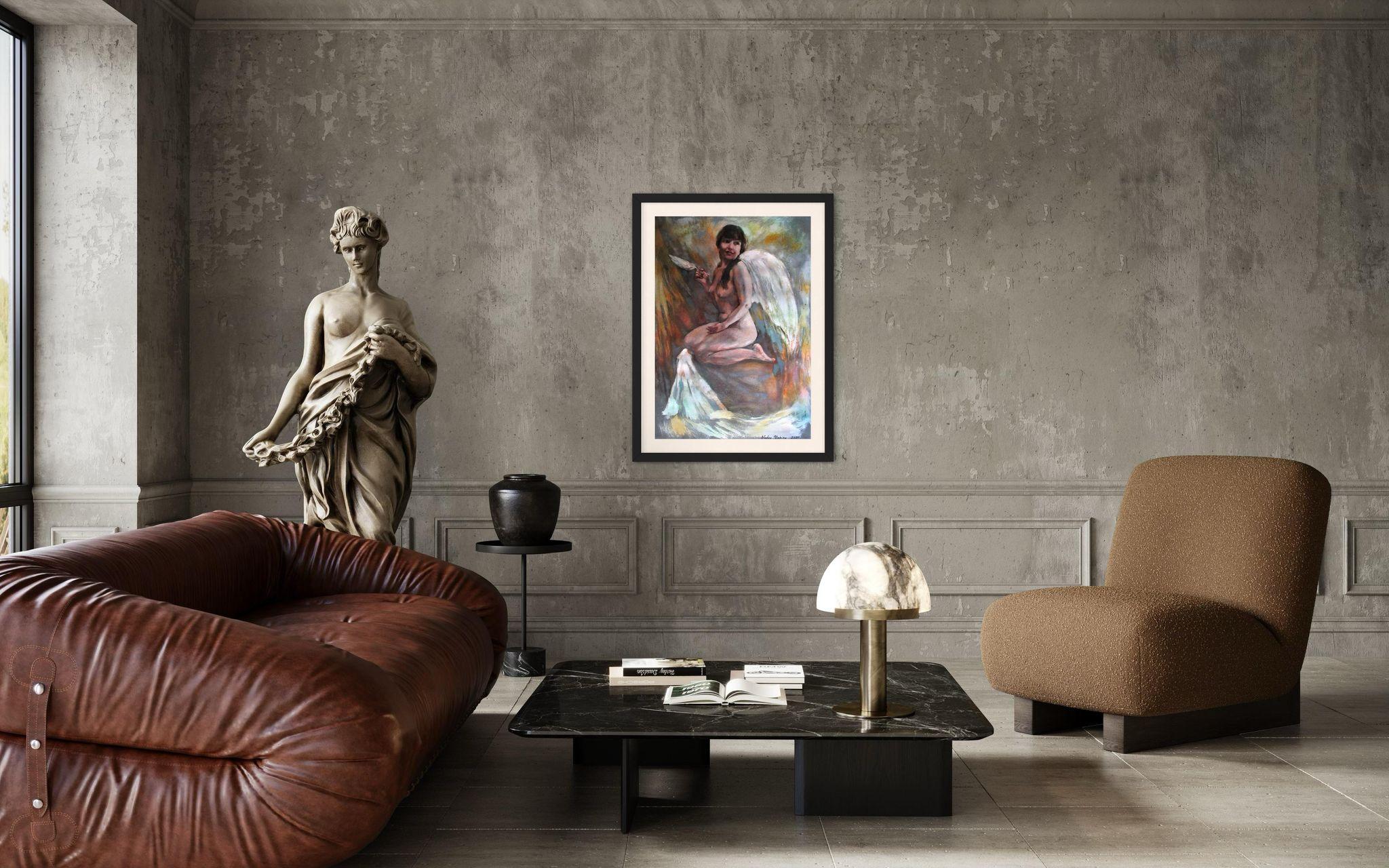 Nude.Wings. – Painting von Nadezda Stupina