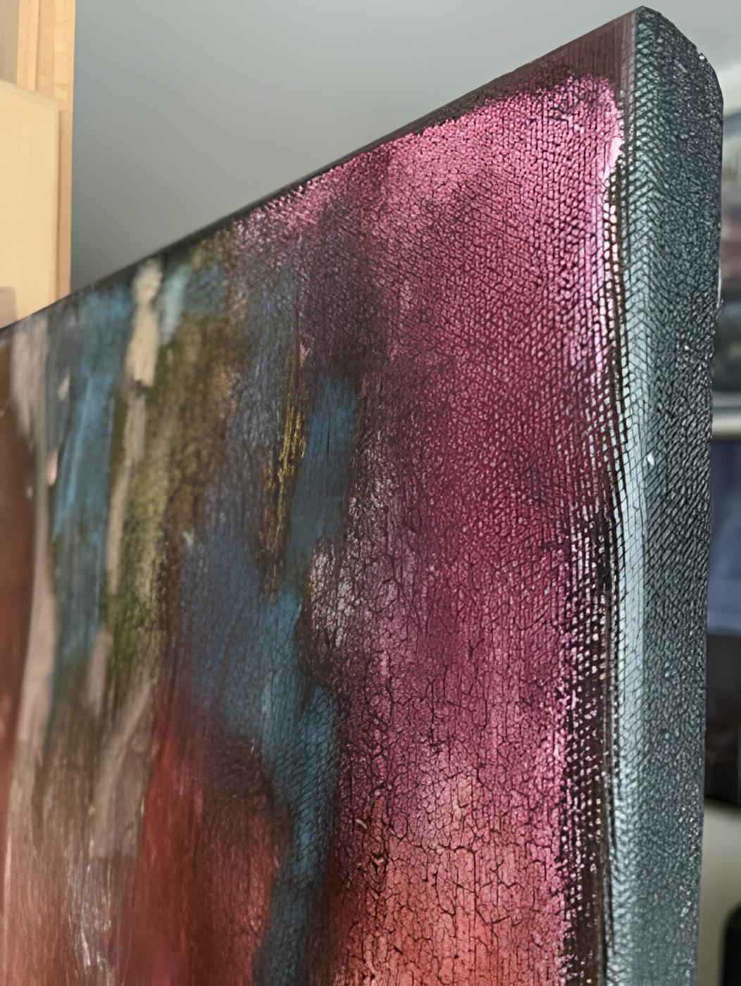 In diesem Gemälde habe ich meine Leidenschaft für das delikate Zusammenspiel von Licht und Schatten mit Acrylfarben, Sprays und Tusche umgesetzt. Der sorgfältige Realismus bringt die rätselhafte Blüte der Rose zum Vorschein, ein Tanz der Eleganz und