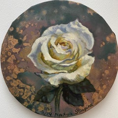 Retrato de rosa blanca
