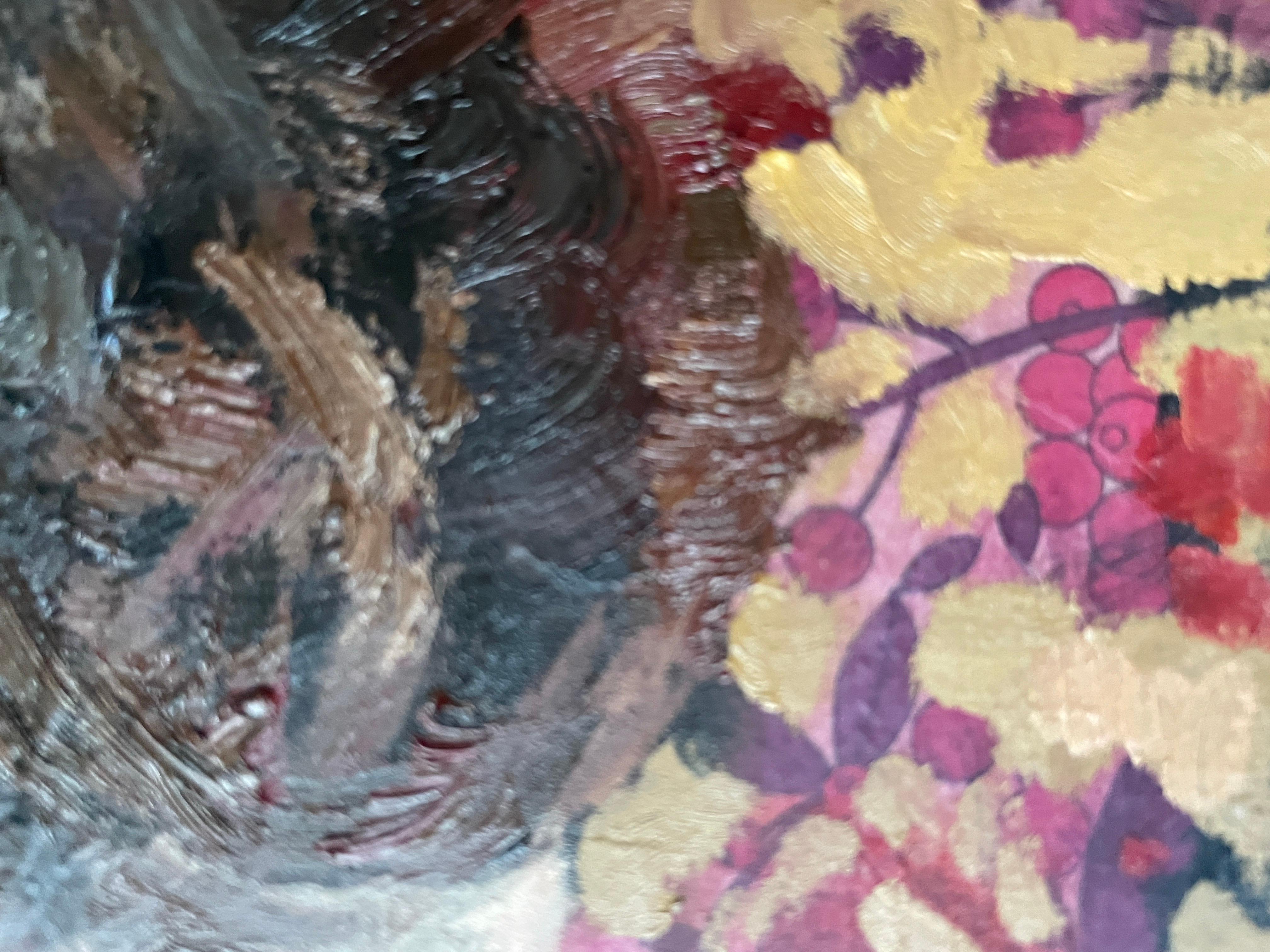 Nastro rosso - Painting Impressionismo di Nadezda Stupina
