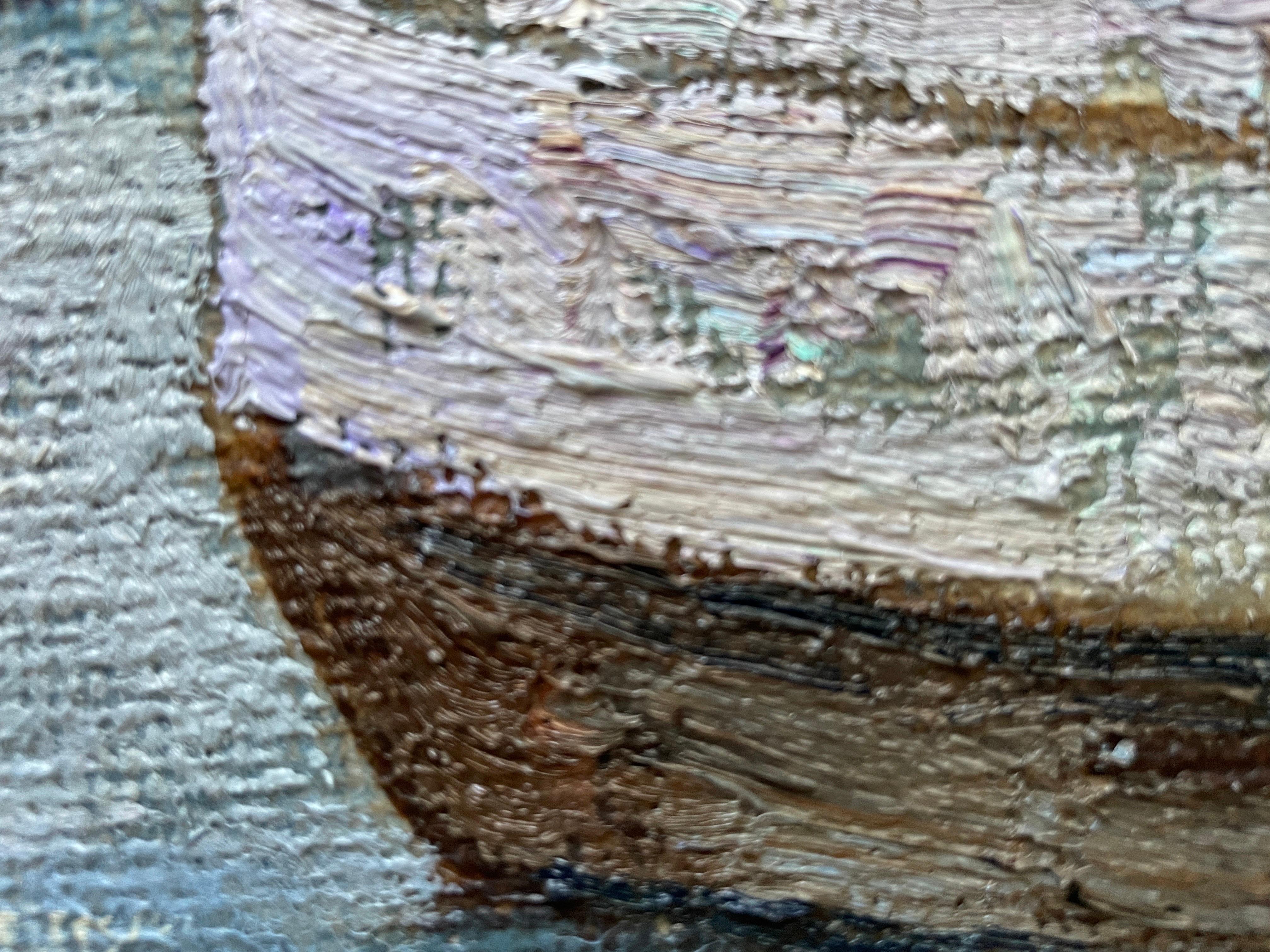 I ritmi di Ålesund - Landscape Painting Grigio di Nadezda Stupina