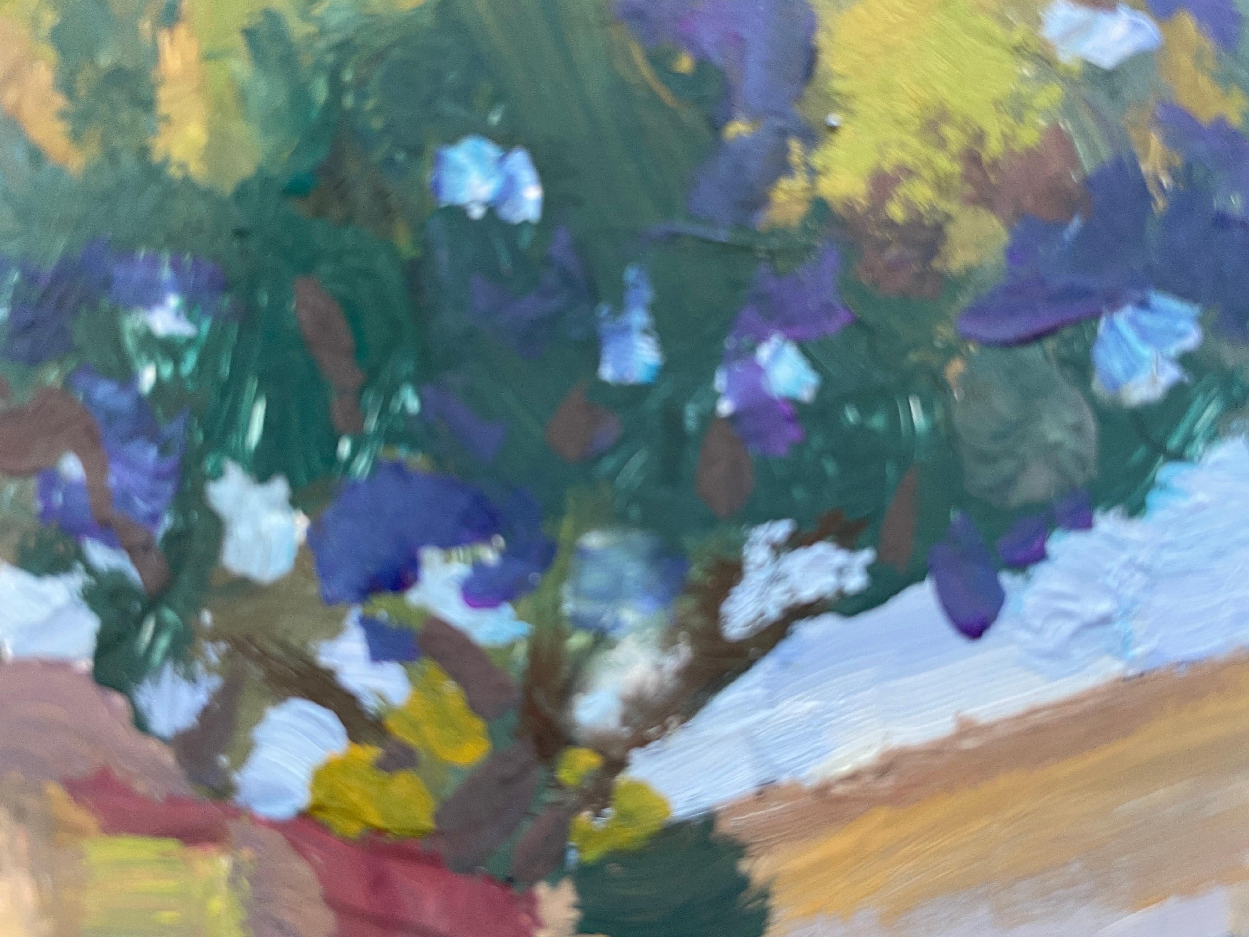 Santa Ponsa - Landscape Painting Gris de Nadezda Stupina