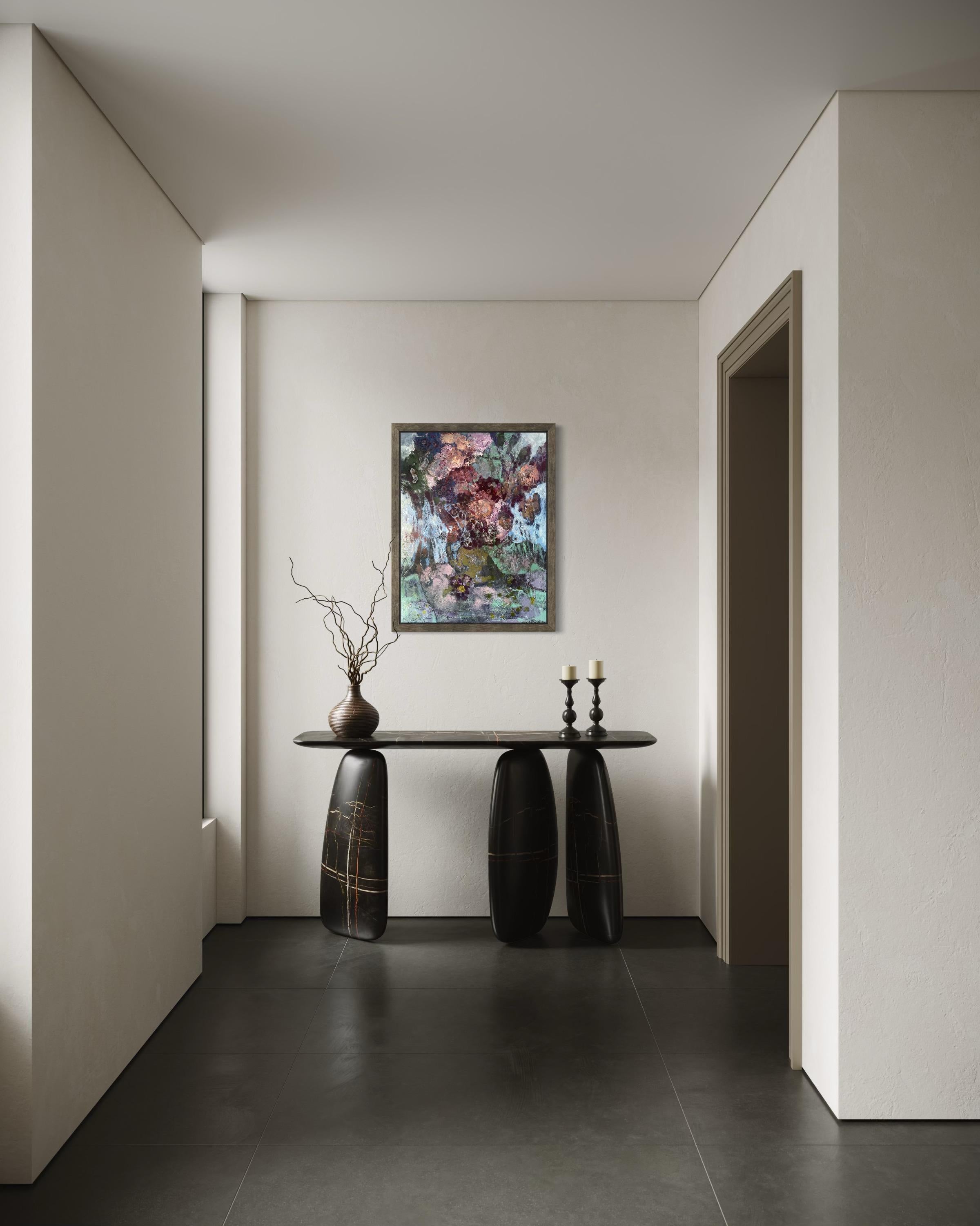 “Secrets of twilight “ Original semi -abstract painting. Vertical home decor For Sale 8