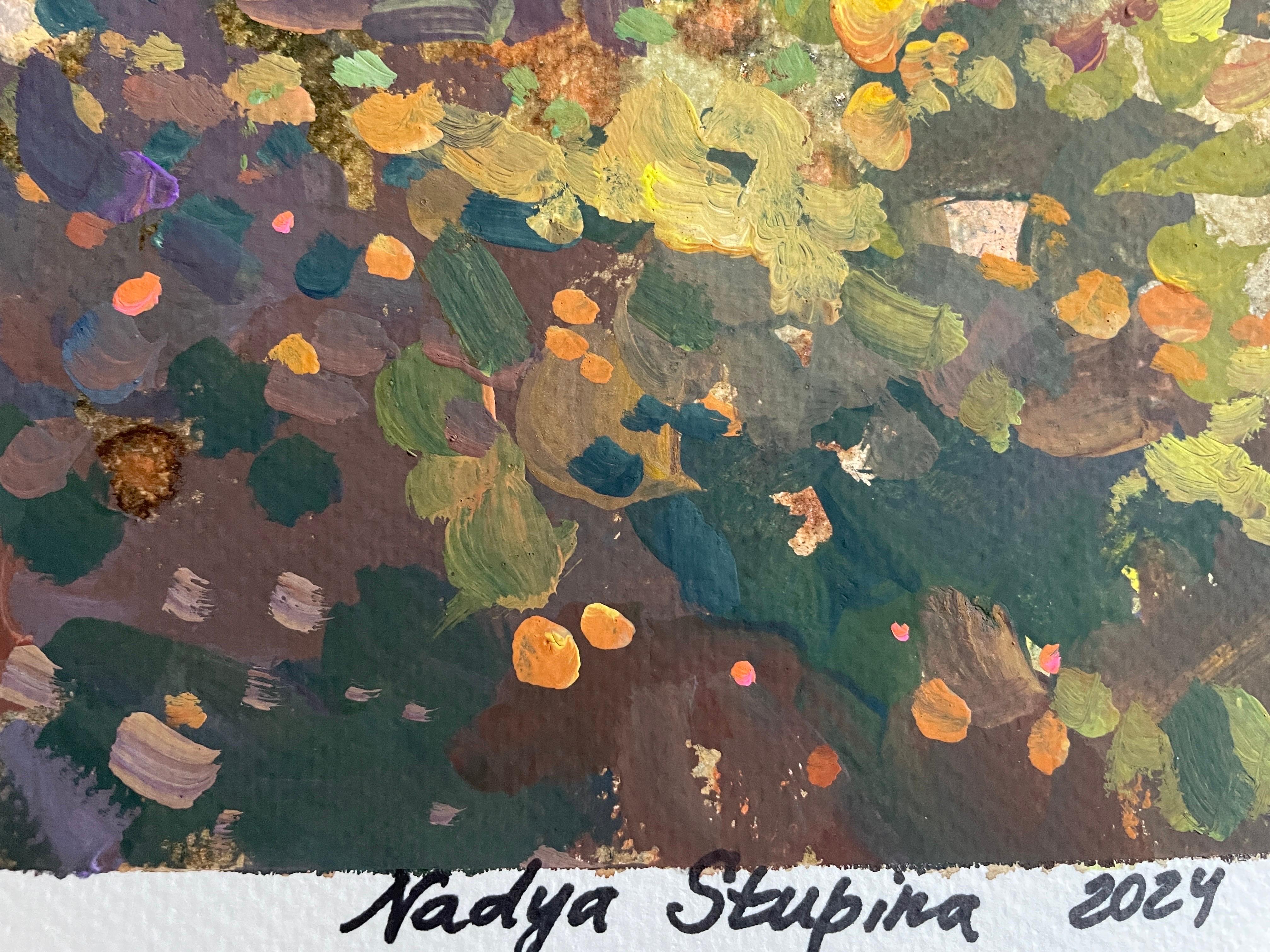 Schatten der alten Gasse 1 – Painting von Nadezda Stupina