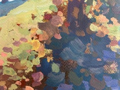 Shadows of the Old Alley, Post-Impressionist Gouache Landscape, 2010+