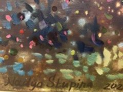 "Shimmering Autumn" Impressionism. Pointalism . X-Large .Autumnal landscapes