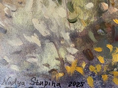 "Sanfter Herbst am Fjord" Original impressionistisches Landschaftsgemälde. Groß