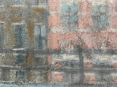 "Spring Amsterdam" Original contemporary  landscape. Large acrylic  painting.