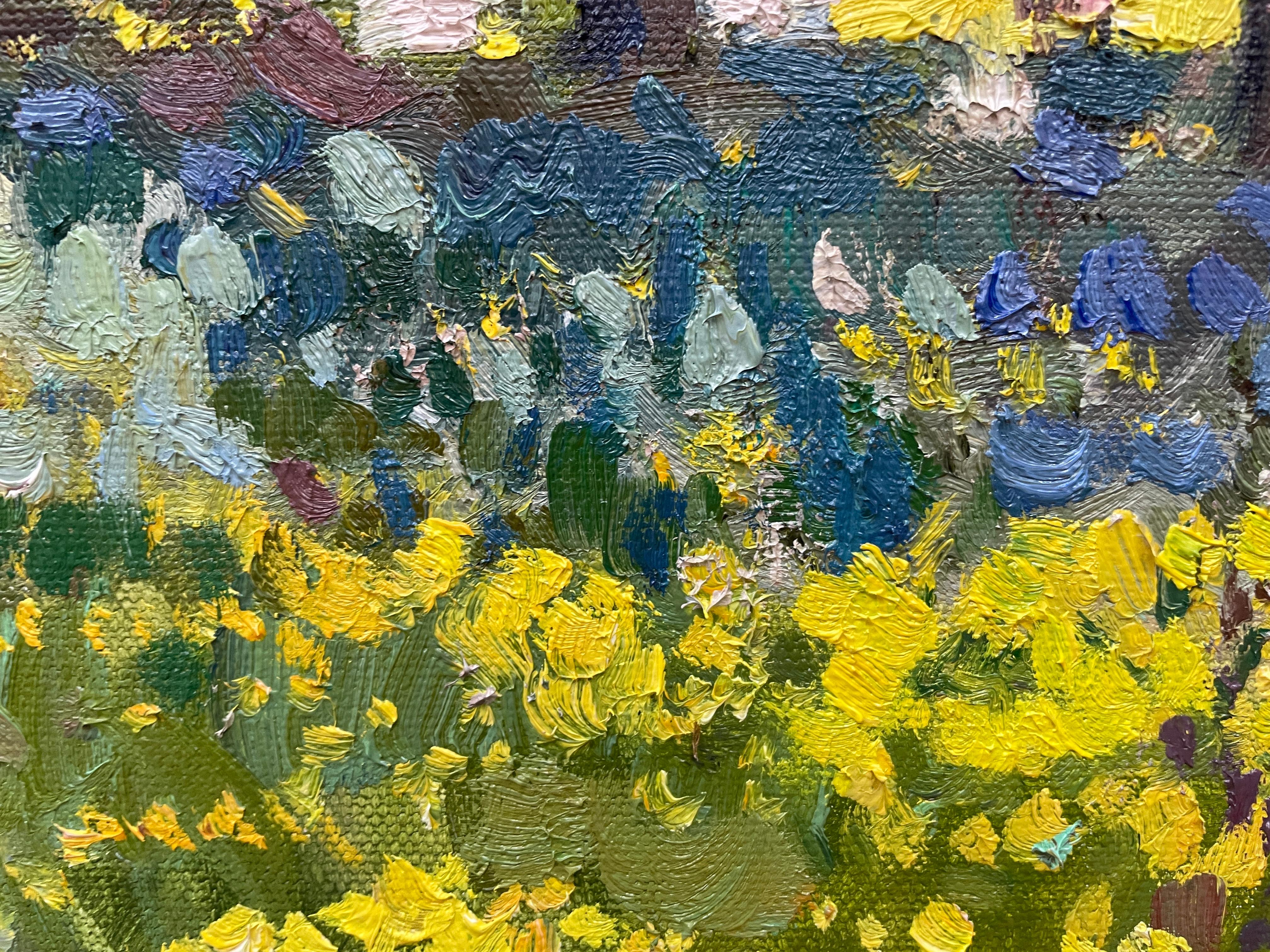 “spring at the foot of the Alps” Original impressionistic landscape . 7