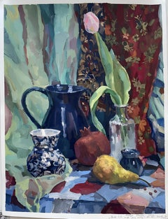 Still life with pink tulip