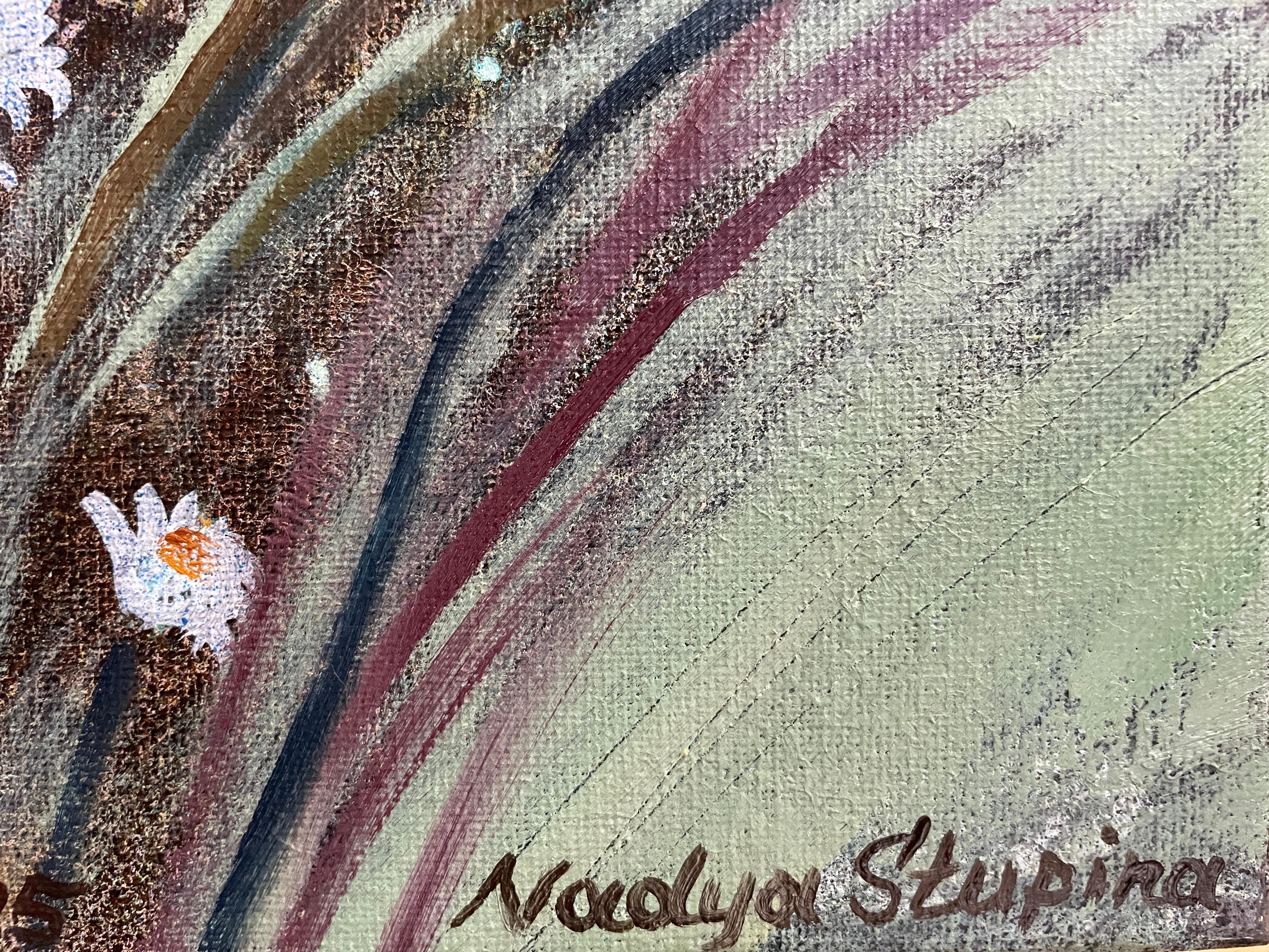 «Summer symphony» Original floral painting . Field of flowers. Large . For Sale 1