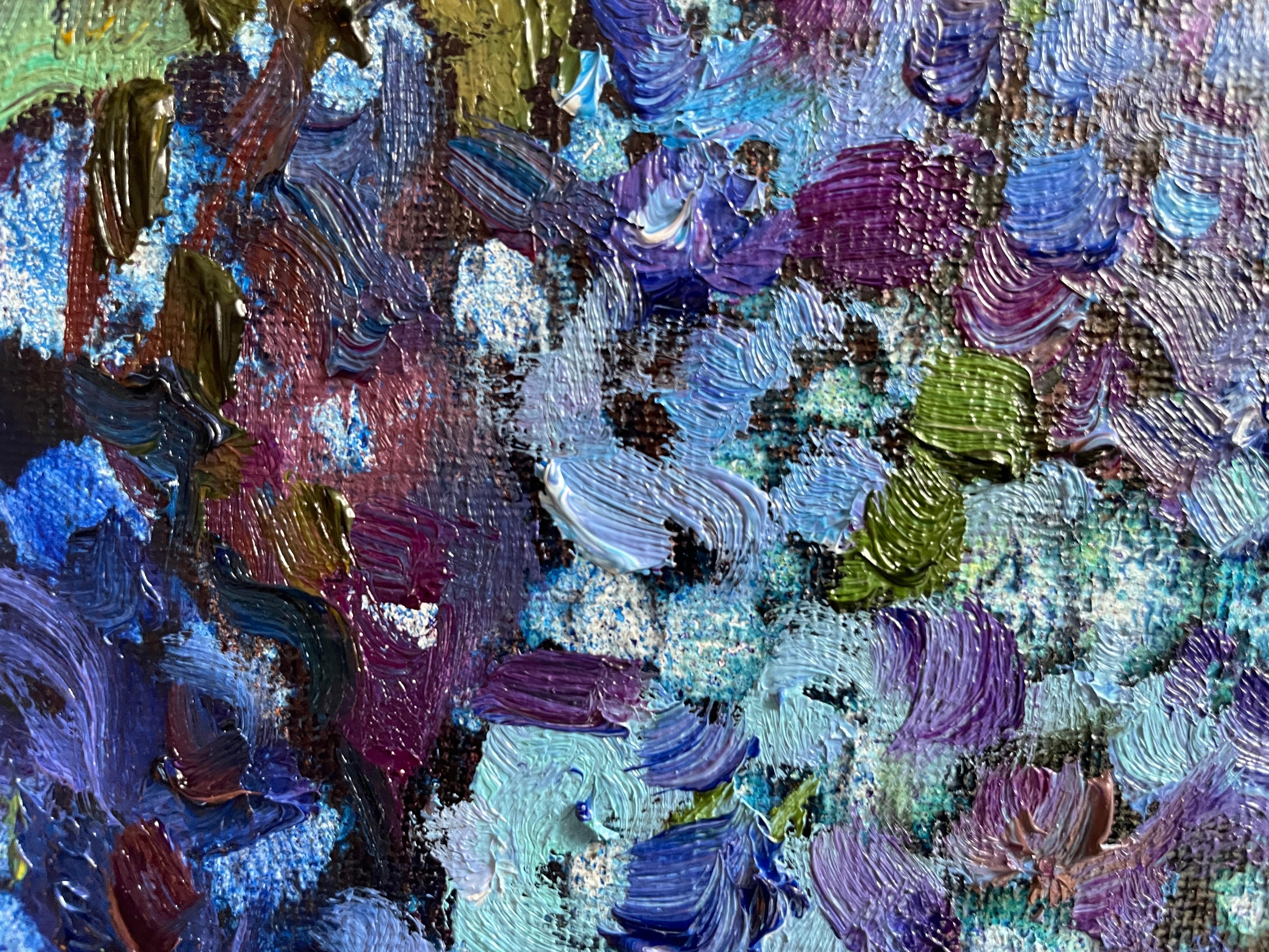 «Summer symphony» Original floral painting . Field of flowers. Large . For Sale 2