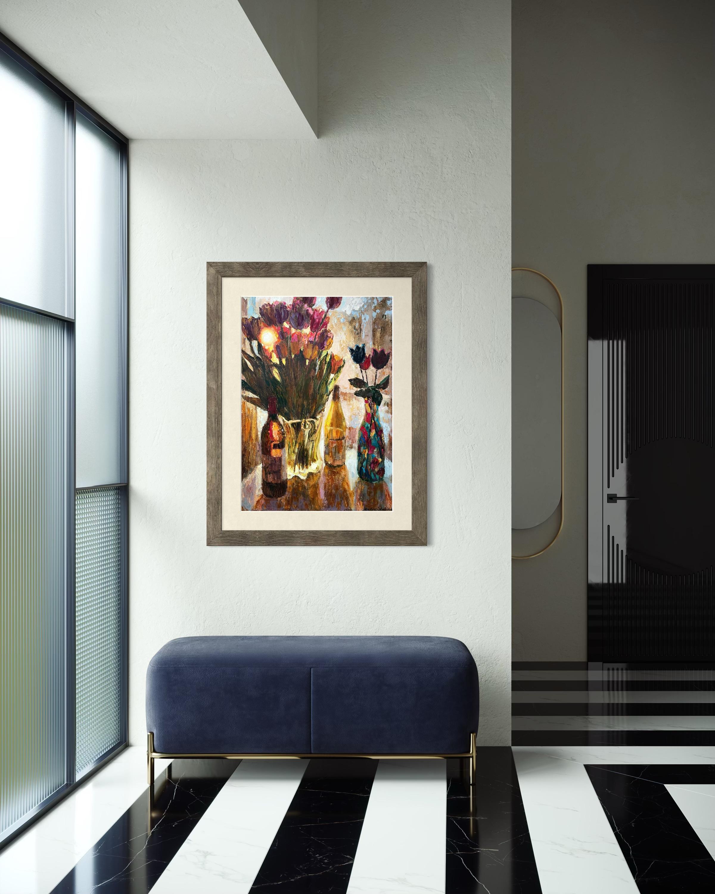 Le soleil à travers les fleurs en vente 6