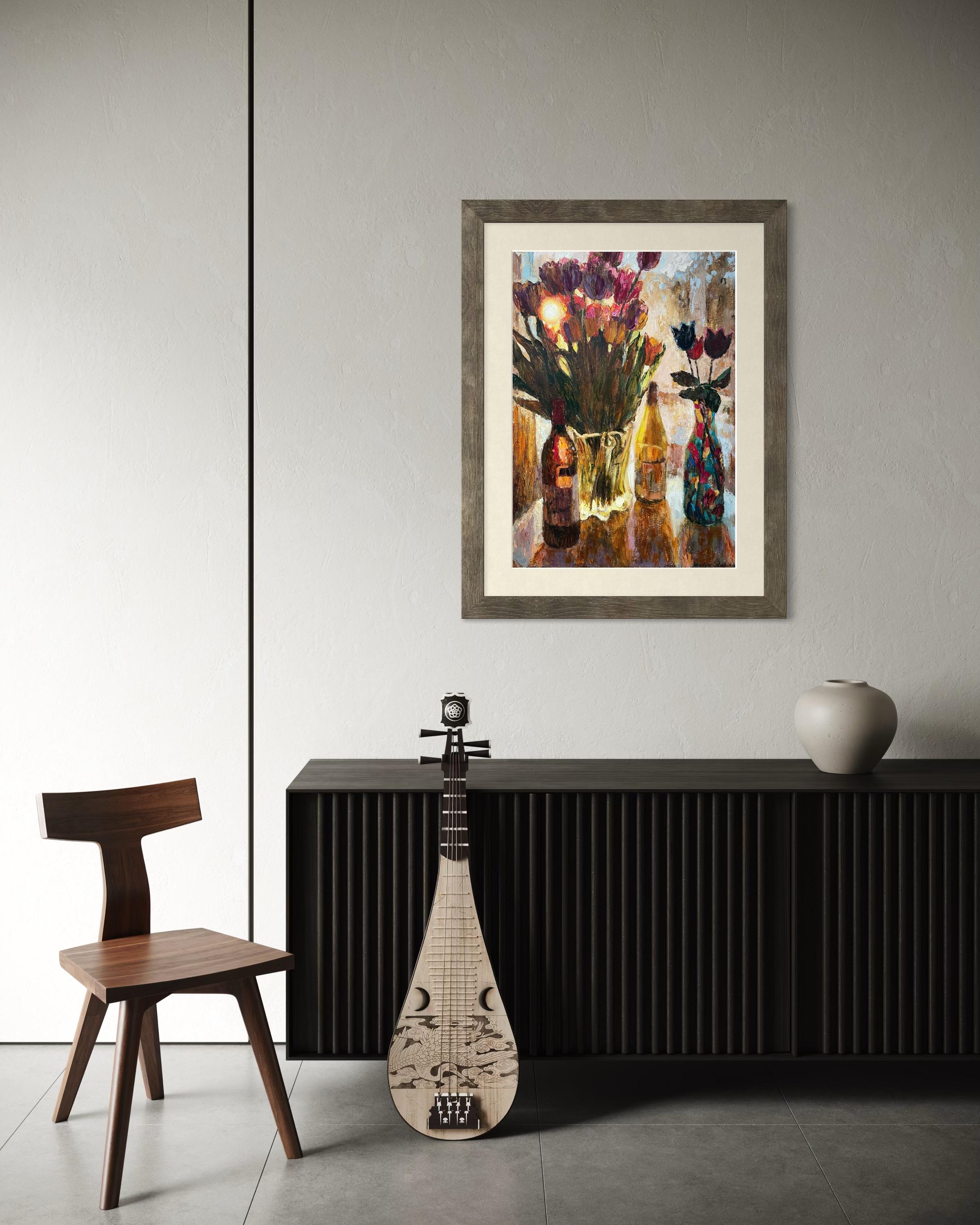 Le soleil à travers les fleurs en vente 8