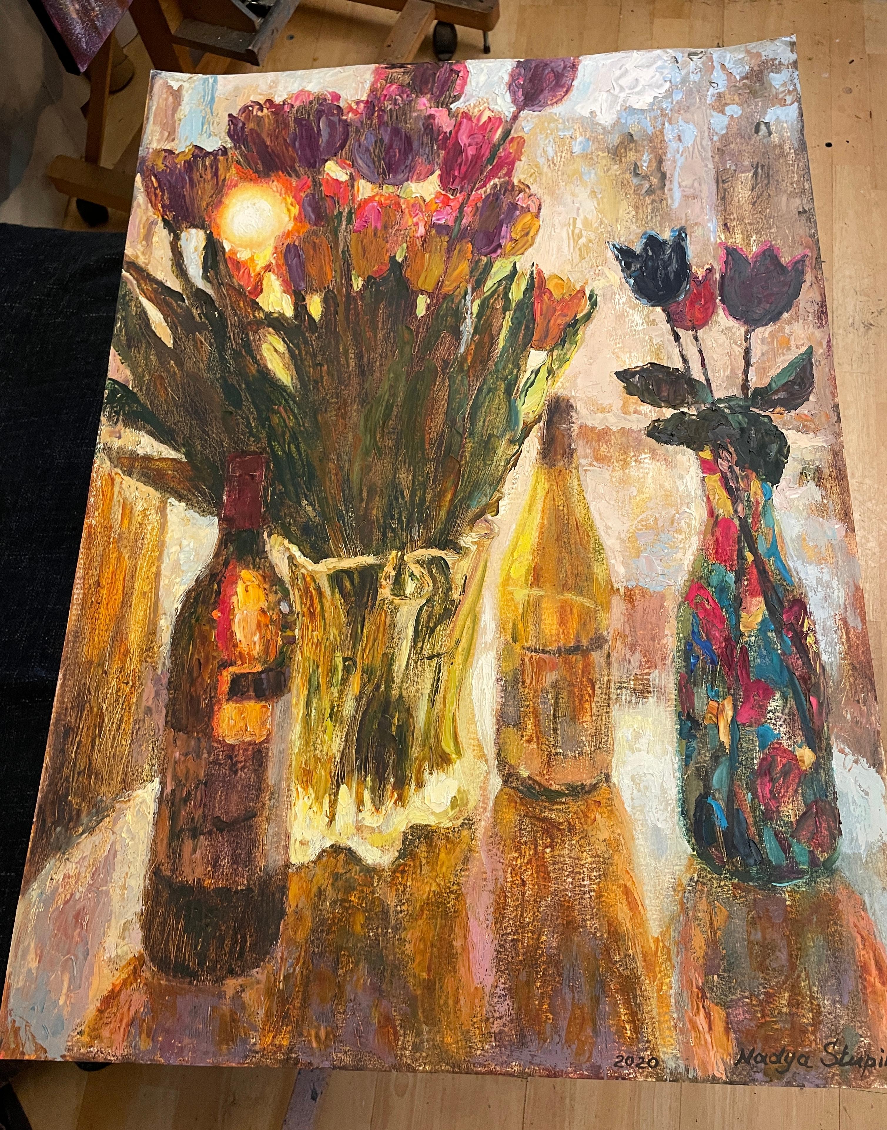 Le soleil à travers les fleurs en vente 3