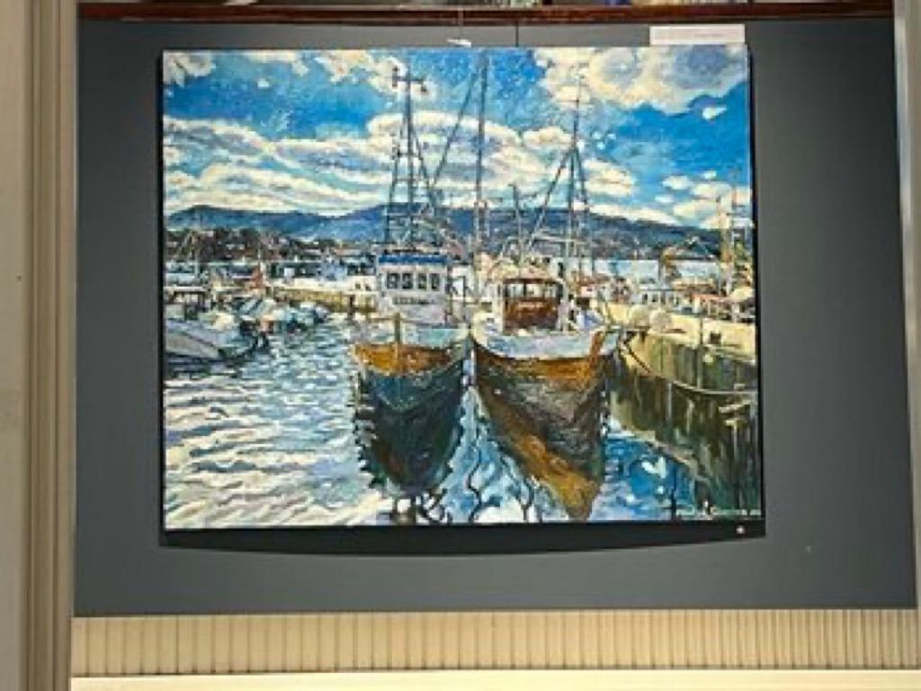 In creating this oil painting, I channeled the stirring energy of the sea and the anticipation of journeys yet begin. I employed expressionist strokes and impressionist light to capture the essence of travel and the bond between the boats, as if