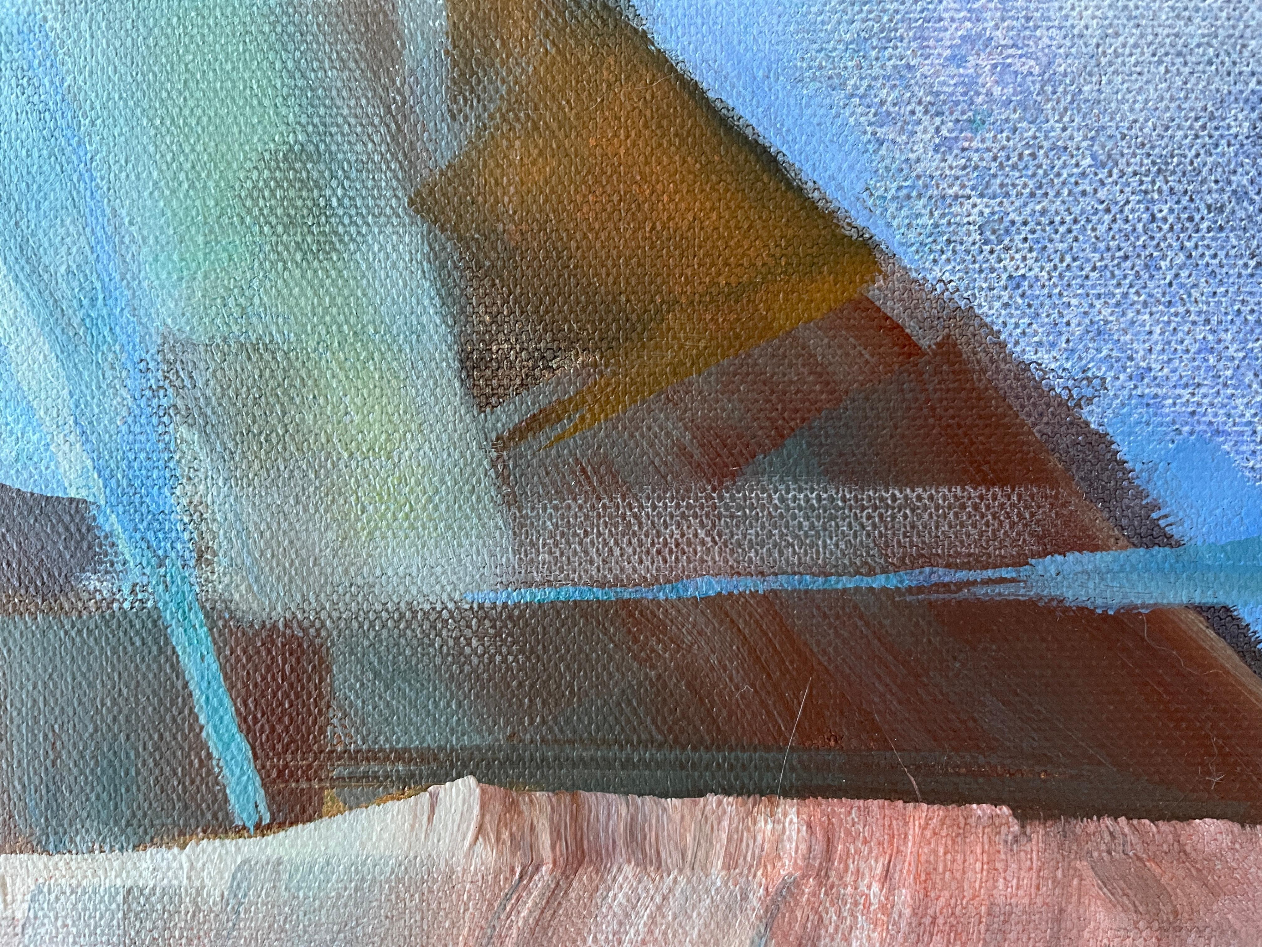“Transformation “ Original abstract painting. Geometric dynamic large - Abstract Painting by Nadezda Stupina