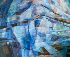 “Transformation “ Original abstract painting. Geometric dynamic large