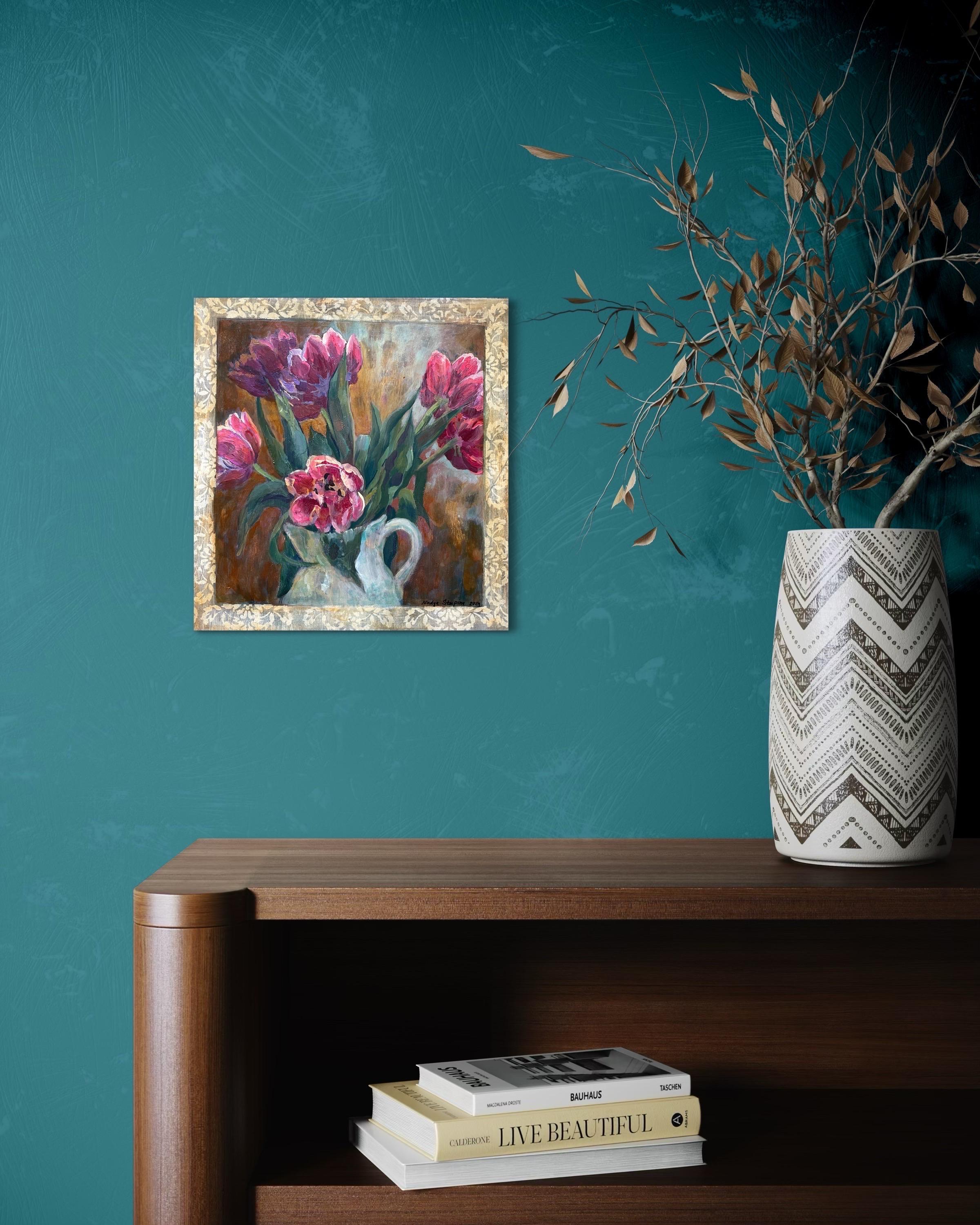 Tulipani - Painting Impressionismo di Nadezda Stupina