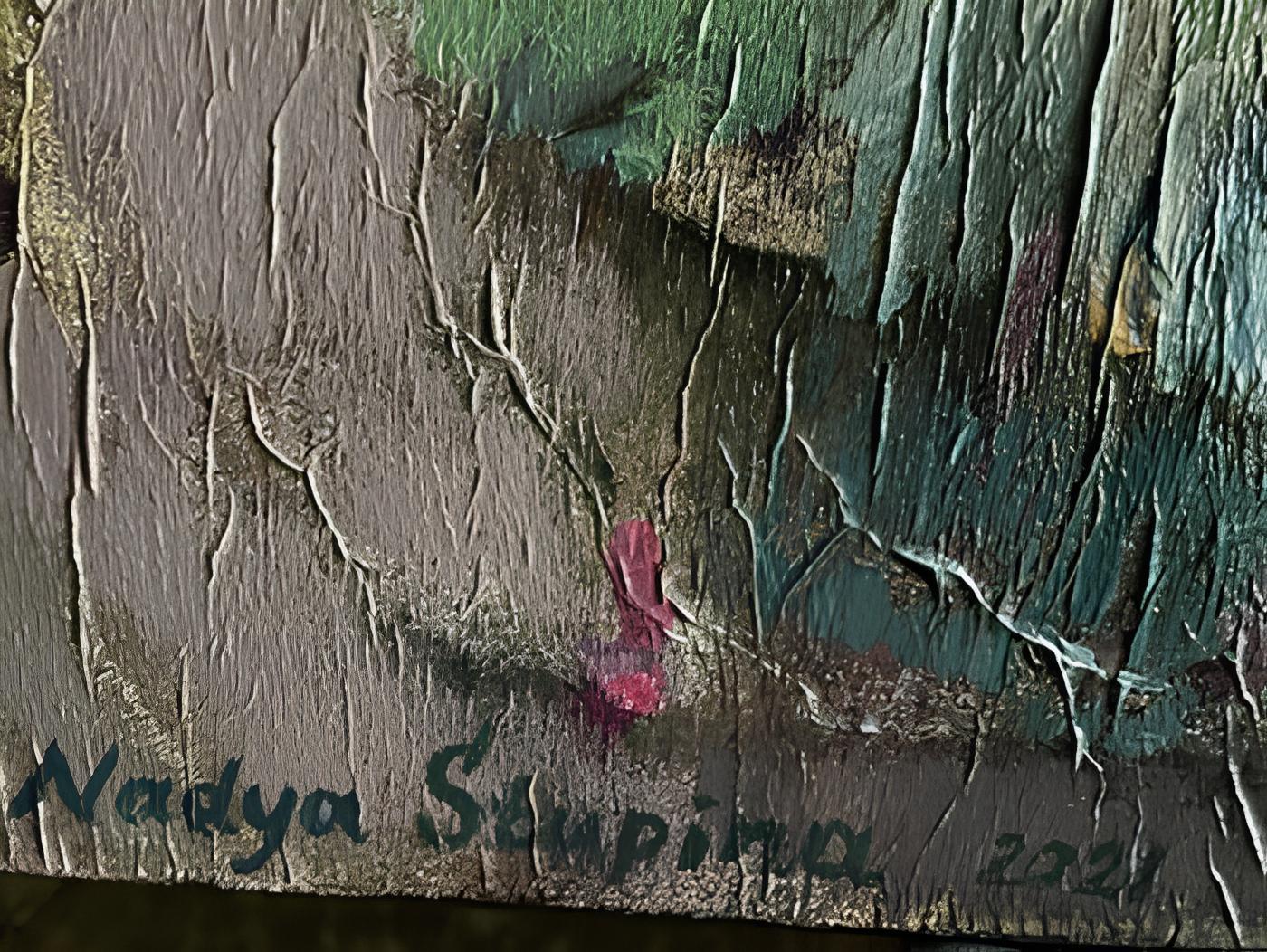 Crepuscolo - Abstract Painting Grigio di Nadezda Stupina