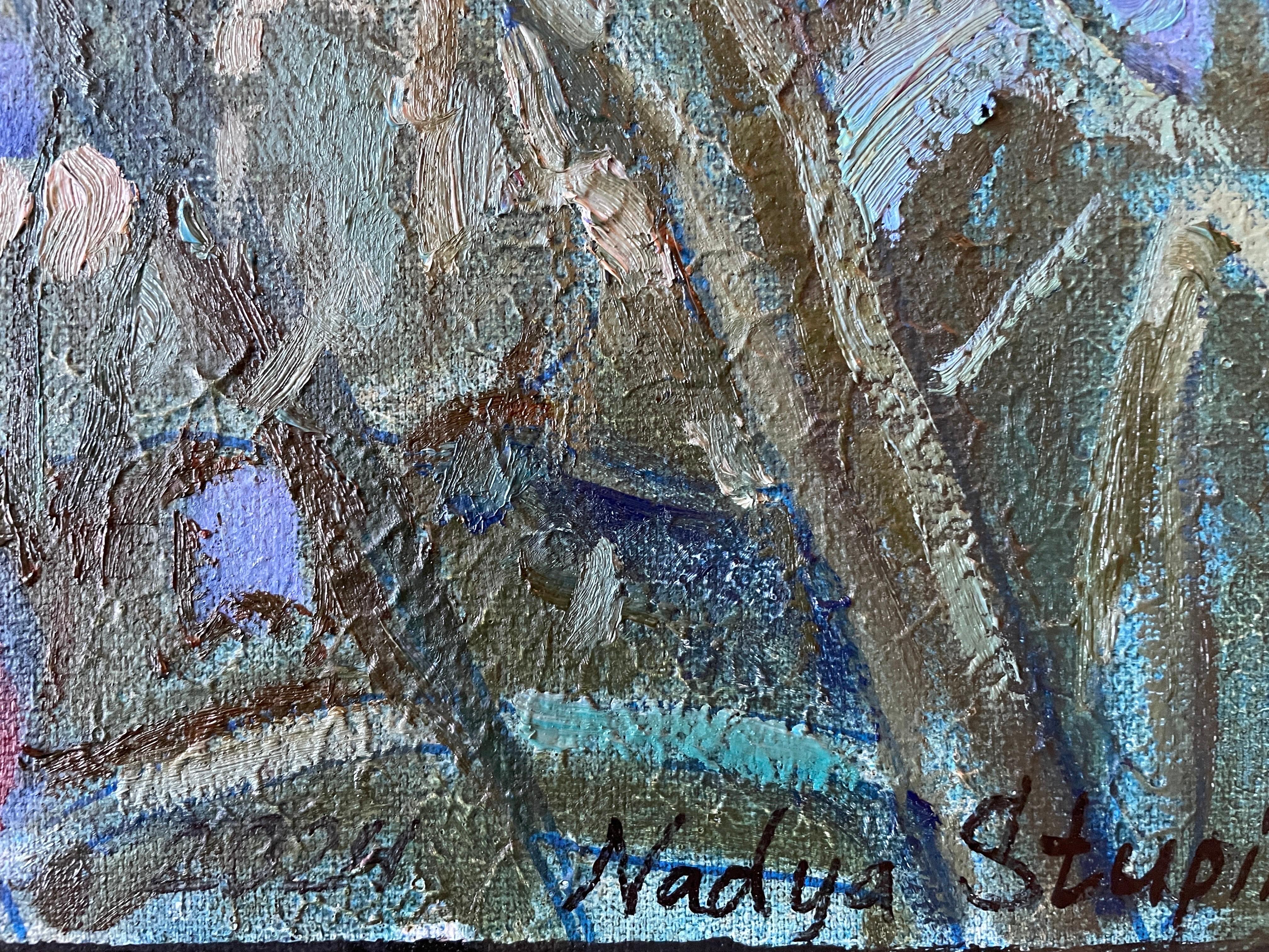 Tulipani crepuscolari - Painting Postimpressionismo di Nadezda Stupina