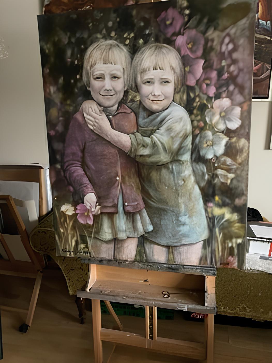 Gemelli - Painting Altro stile artistico di Nadezda Stupina