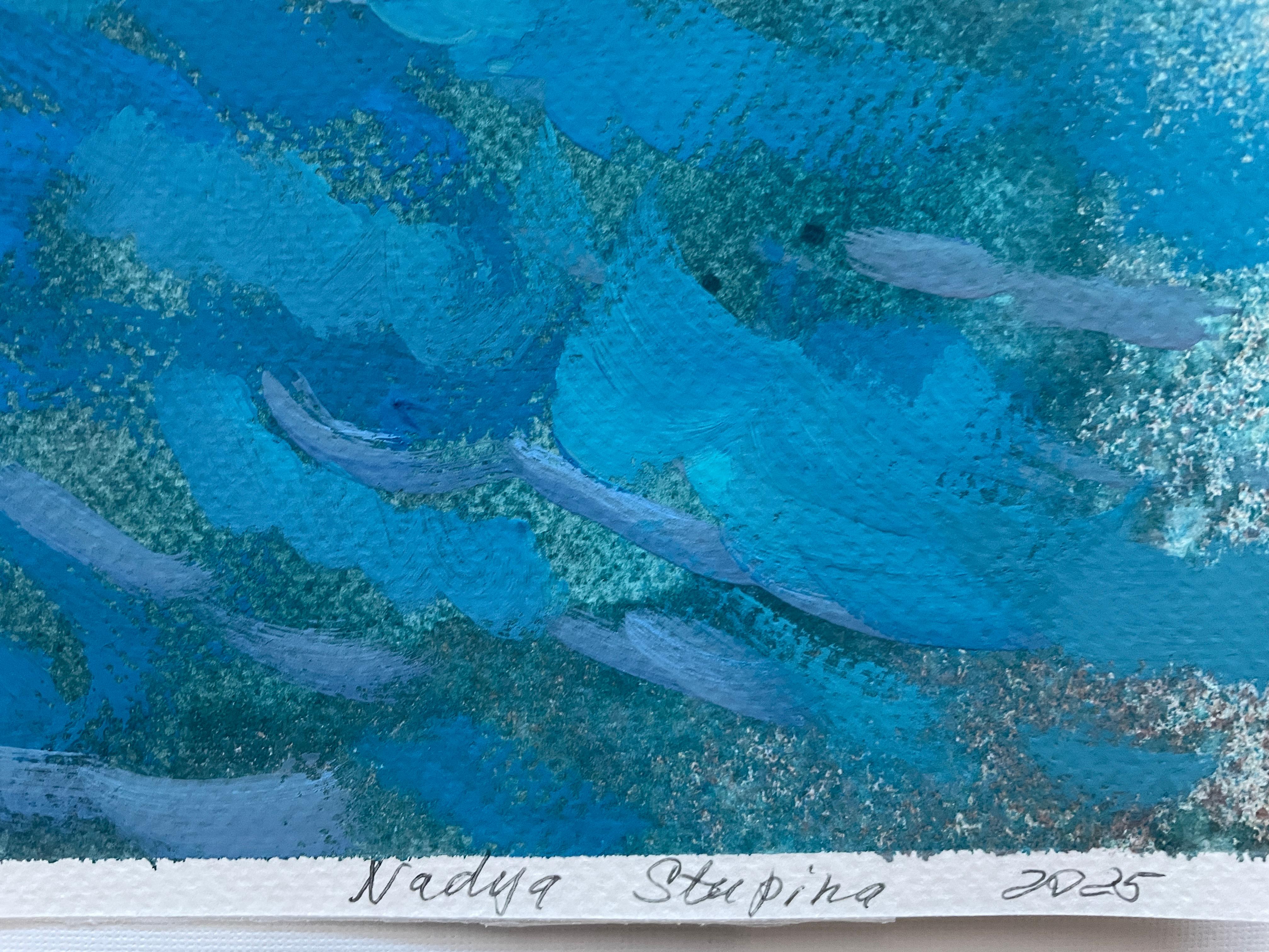 «Two by the sea » Original figurative painting . Sea , beach body . Home decor (Impressionismus), Painting, von Nadezda Stupina