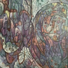 "Two" Original square large abstract painting Abstract expressionist works
