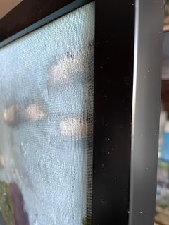 "Blick auf Ormøya" Original Landschaftsgemälde. Gerahmt .Öl auf Hardboard