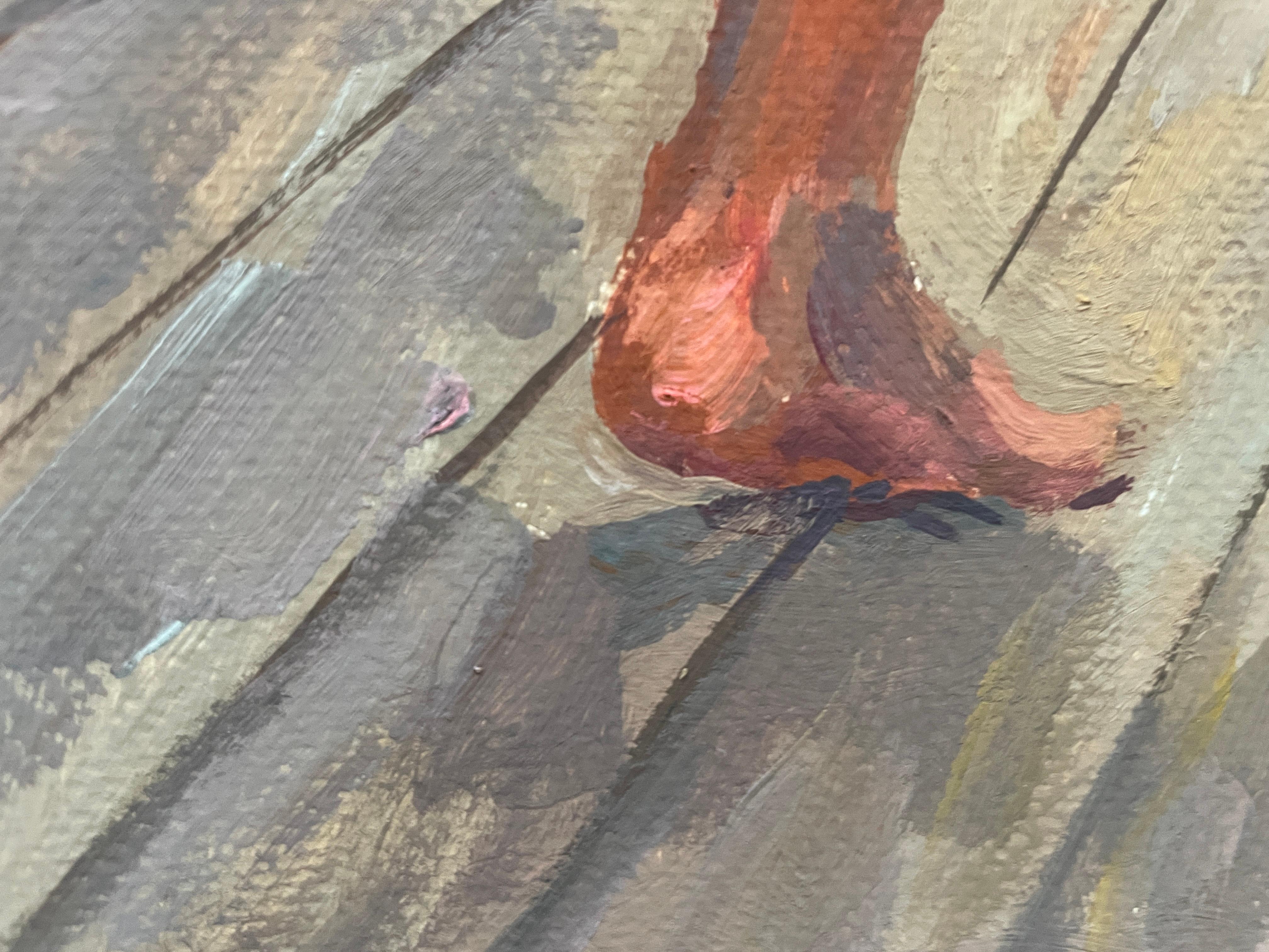 “Warm wind” Original figurative painting. Gouache on paper . Home decor For Sale 1