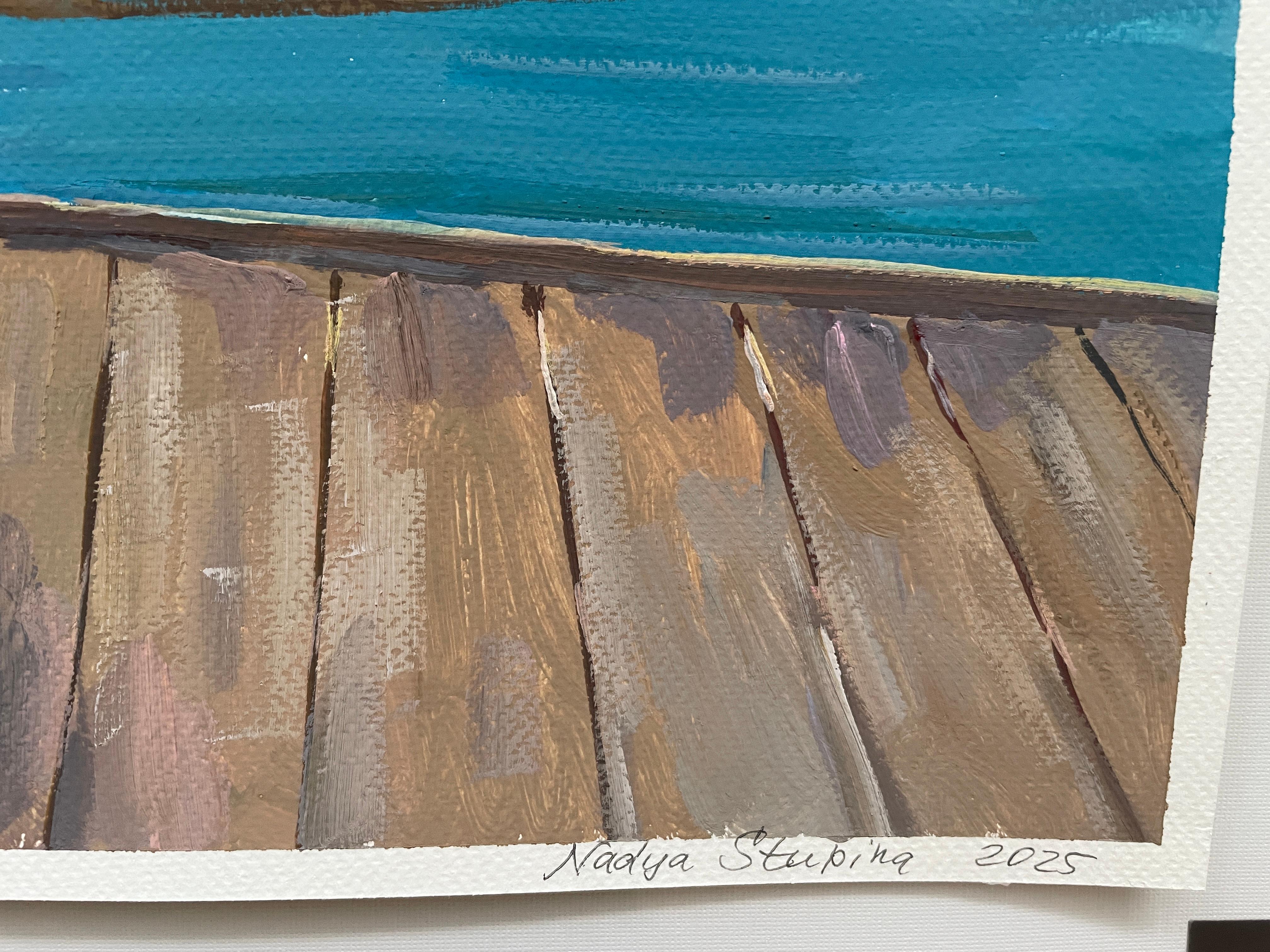 “Warm wind” Original figurative painting. Gouache on paper . Home decor For Sale 2