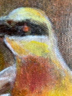 Gelbe Melancholie der Erwartung, Acryl Portrait, 100x80 cm, Neu Gerahmt