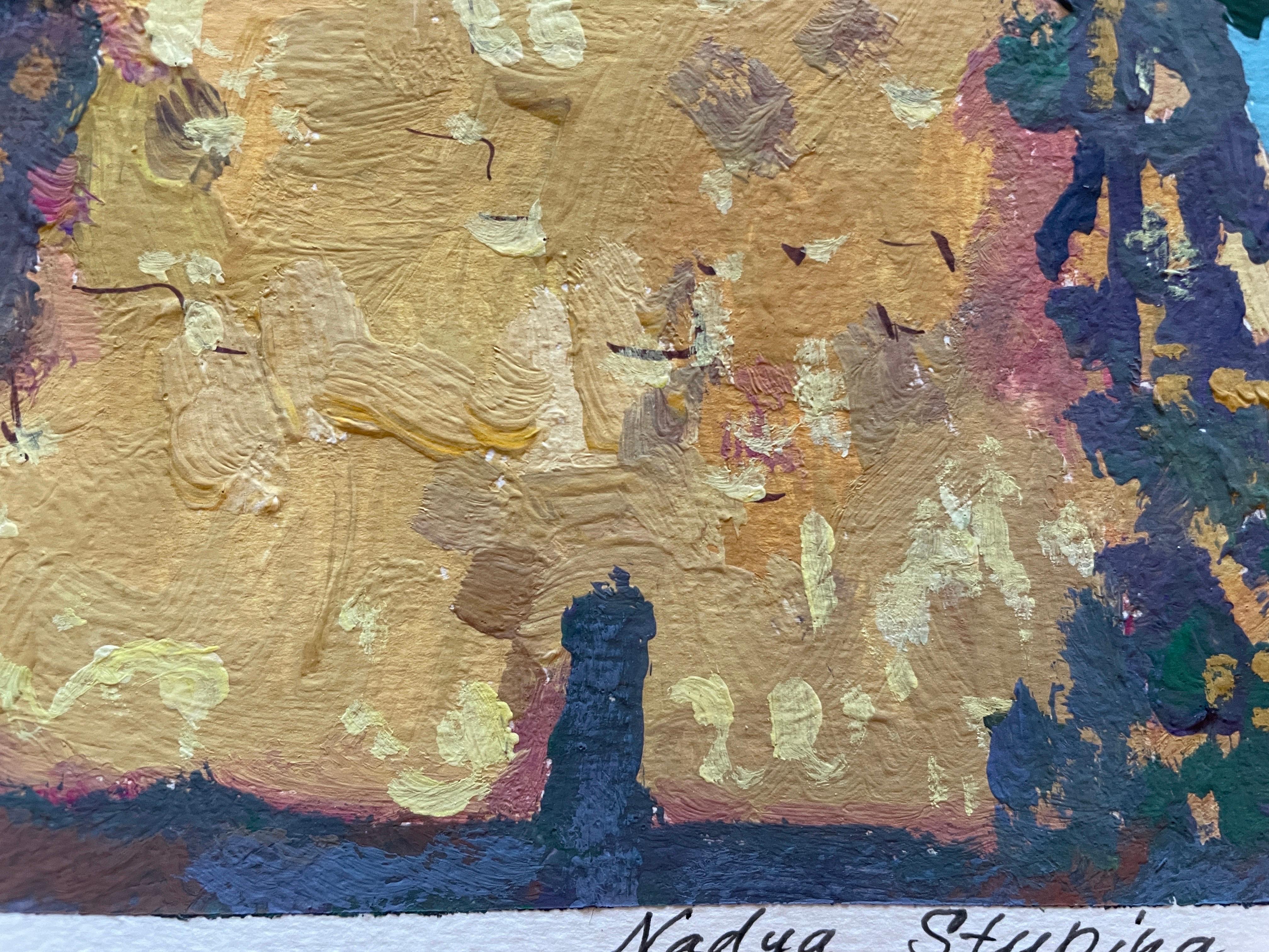 Torre amarilla - Painting de Nadezda Stupina