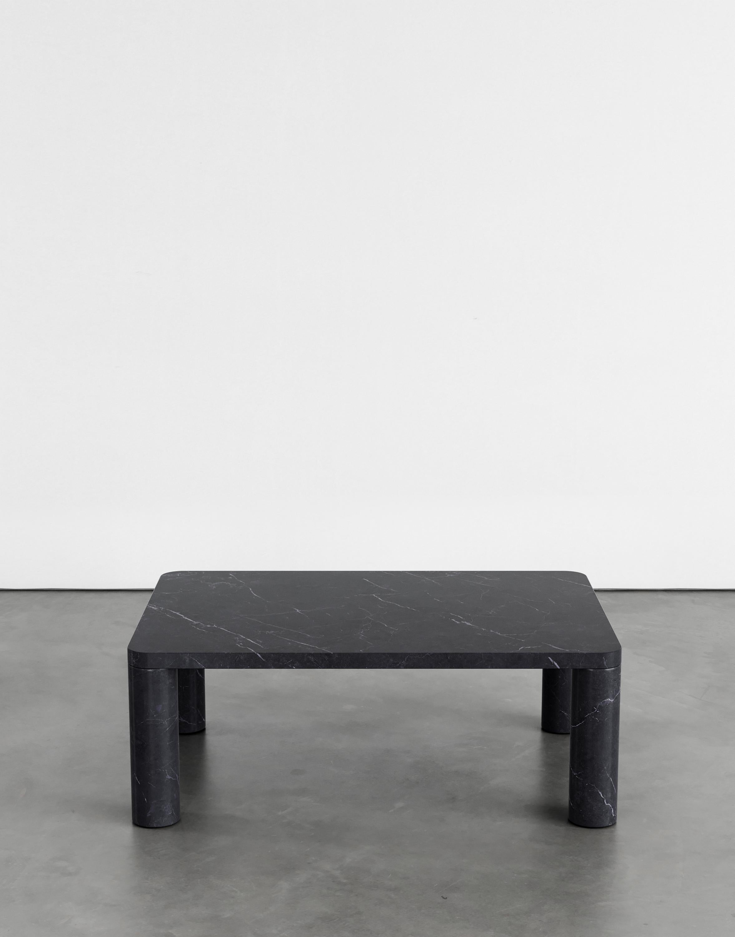 Nadia 96 Coffee Table by Agglomerati. 
Dimensions: D 60 x W 90 x H 33 cm. 
Materials: Black Marquina. Available in other stones. 

Agglomerati is a London-based studio creating distinctive stone furniture. Established in 2019 by Australian
