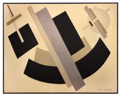 Nadia Léger, « Envol de formes géométriques I », 1980. Tapisserie originale tissée à la main