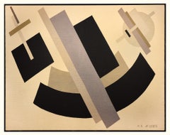 Nadia Léger, "Envol de formes géométriques I", 1980 Original Hand-woven Tapestry