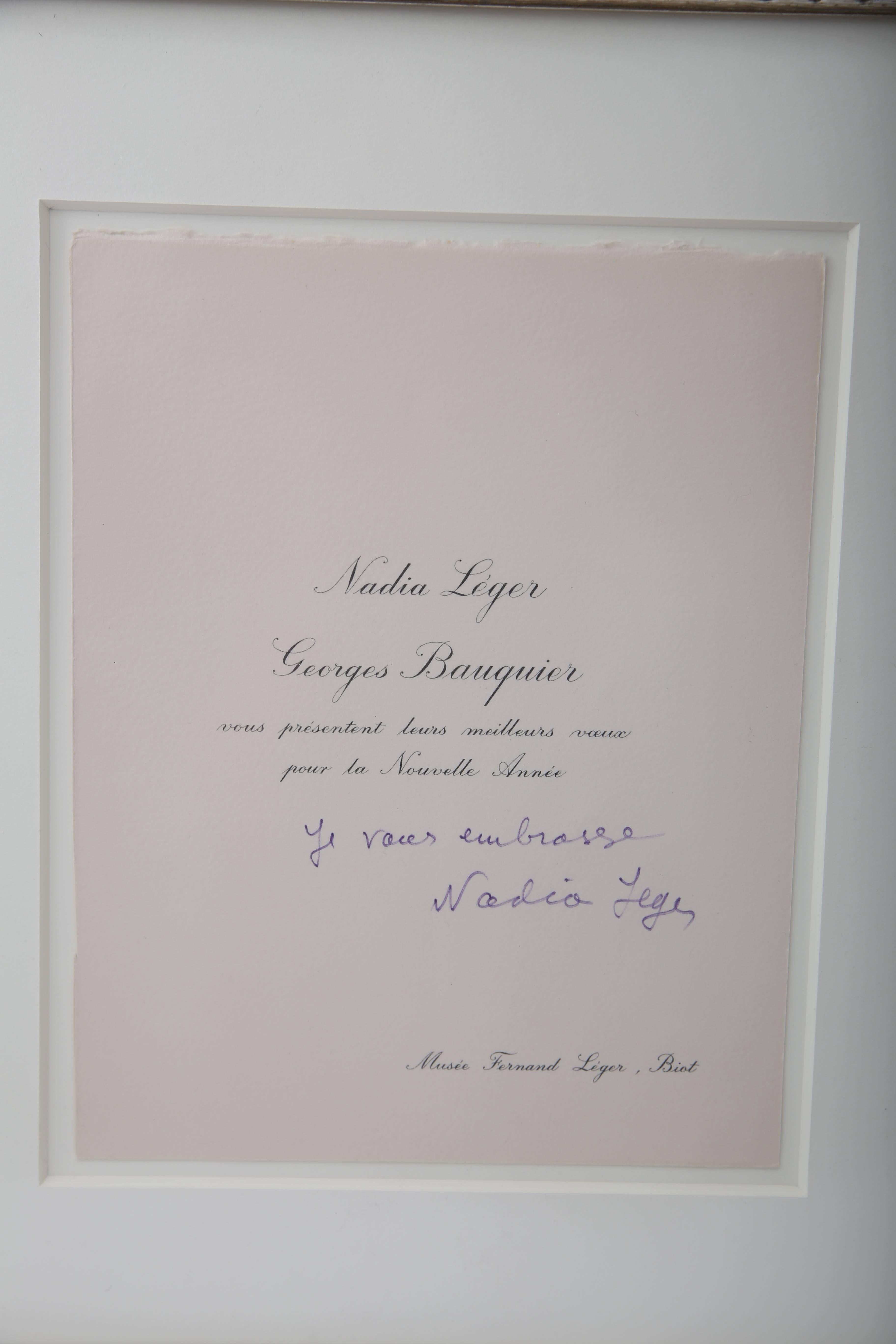 Mid-Century Modern Nadia Leger New Years Party Invitation For Sale